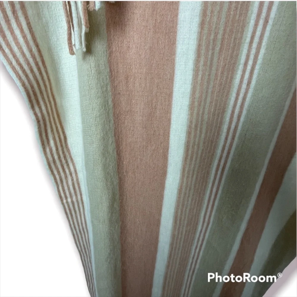 Free People Striped Wrap/Scarf | Tan, Cream, Orange | OS
